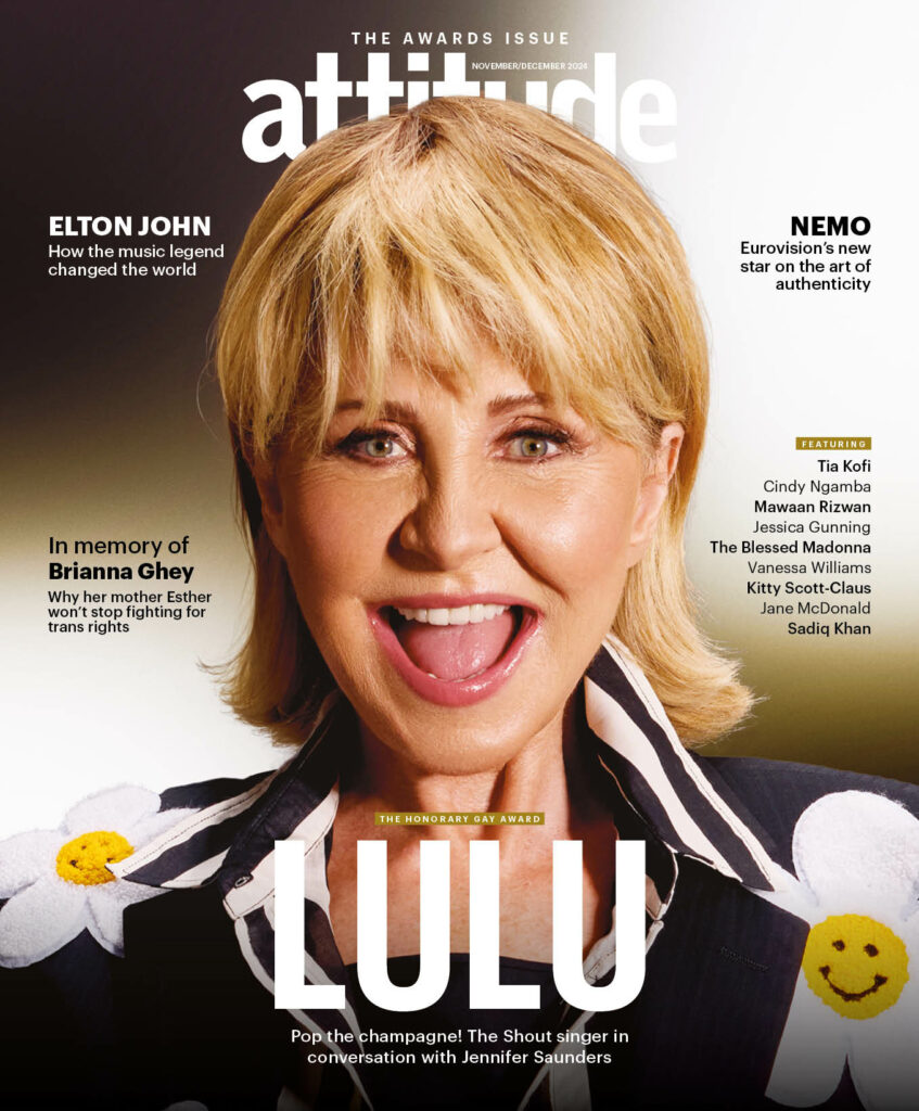 Lulu on the cover of issue 361 of Attitude magazine