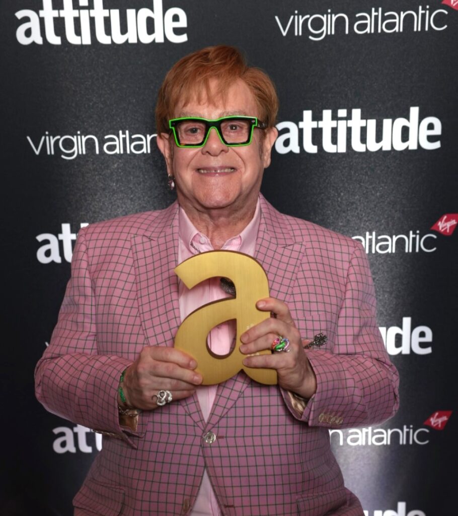 Elton John at the Attitude Awards tonight (Image: Attitude/Kit Oates)