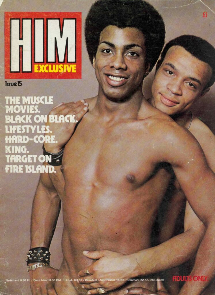 two topless models on the cover of Him magazine, rukus