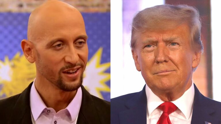 Composite of Donald Trump and Santino Rice