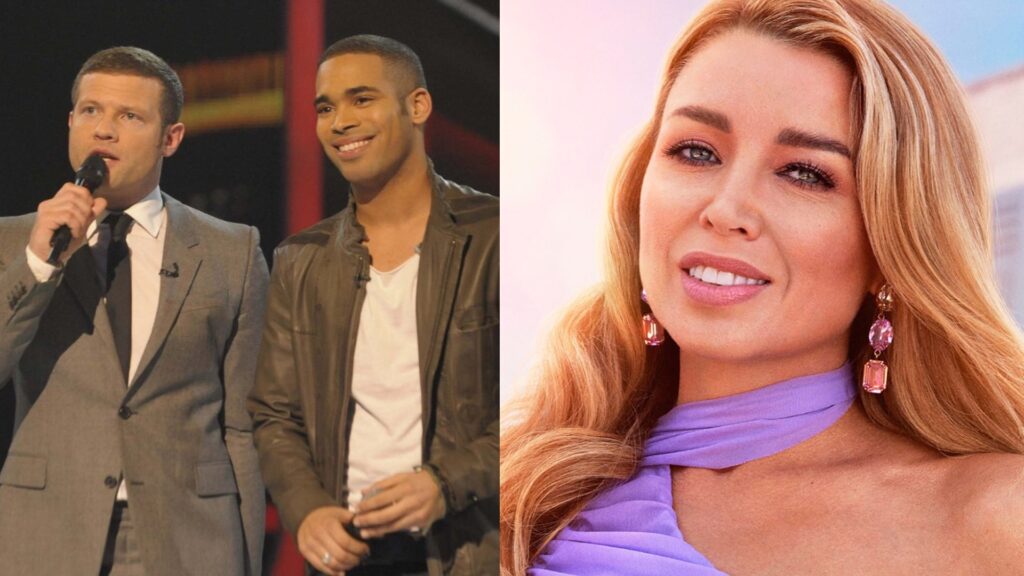 The X factor host Dermot O'Leary with Danyl Johnson on the show in 2009, and Dannii Minogue (Images: ITV/BBC)