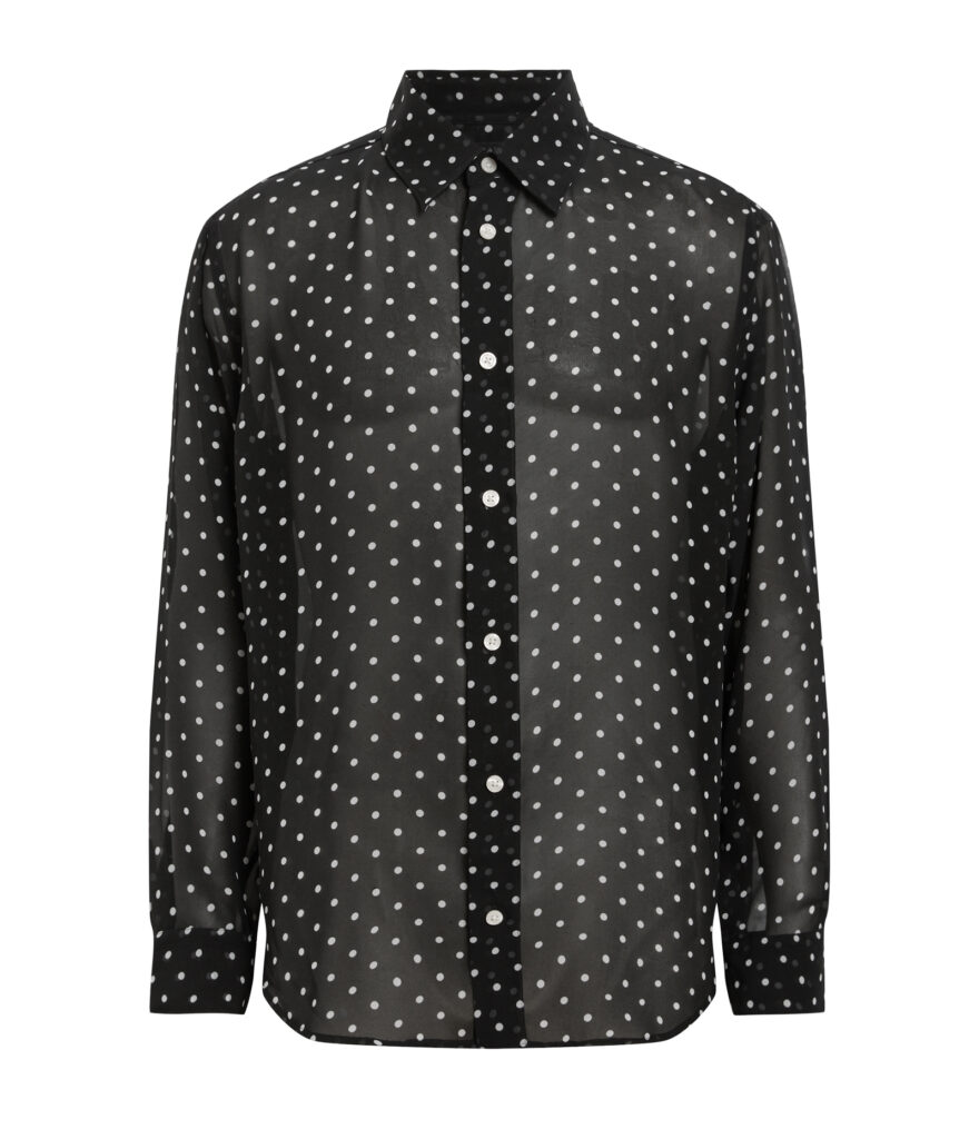 Polka dot sheer shirt 