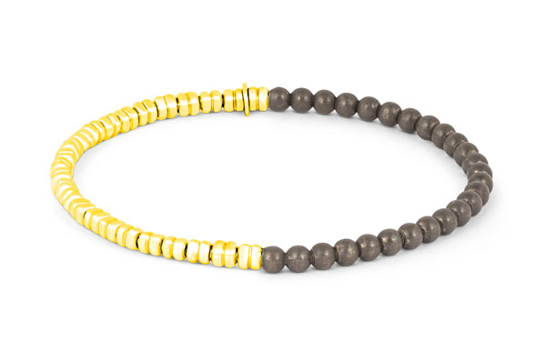 Beads and gold bracelet 