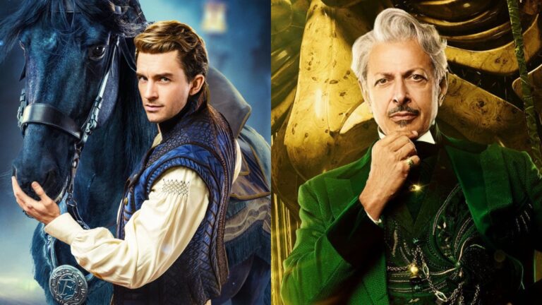 Jonathan Bailey and Jeff Goldblum in Wicked