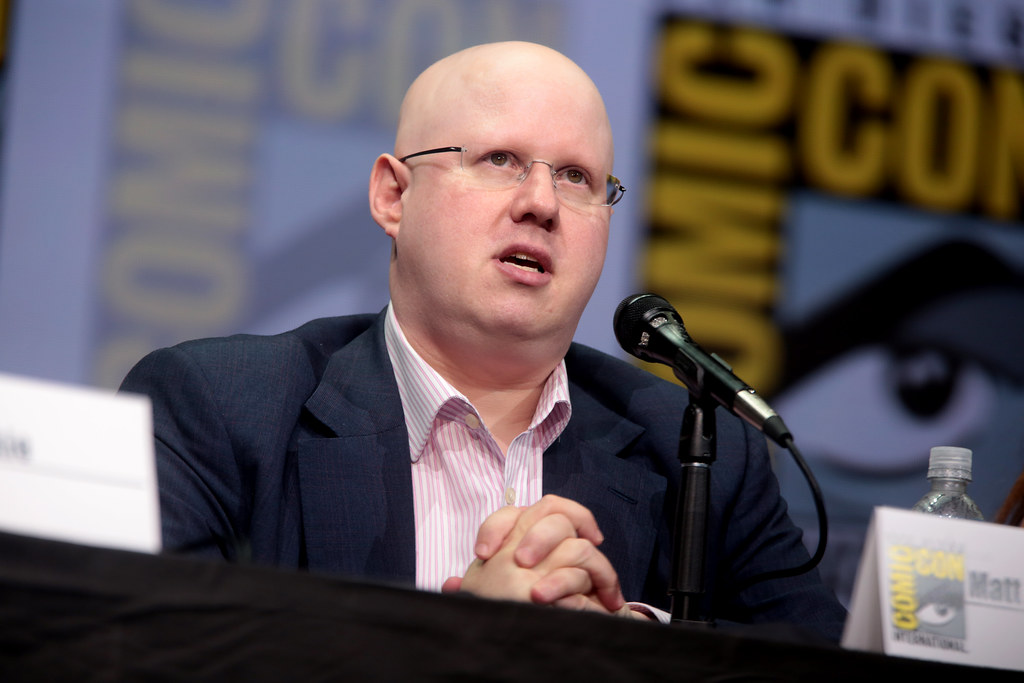 Matt Lucas speaking at the 2017 San Diego Comic Con International, for "Doctor Who", at the San Diego Convention Center in San Diego, California.