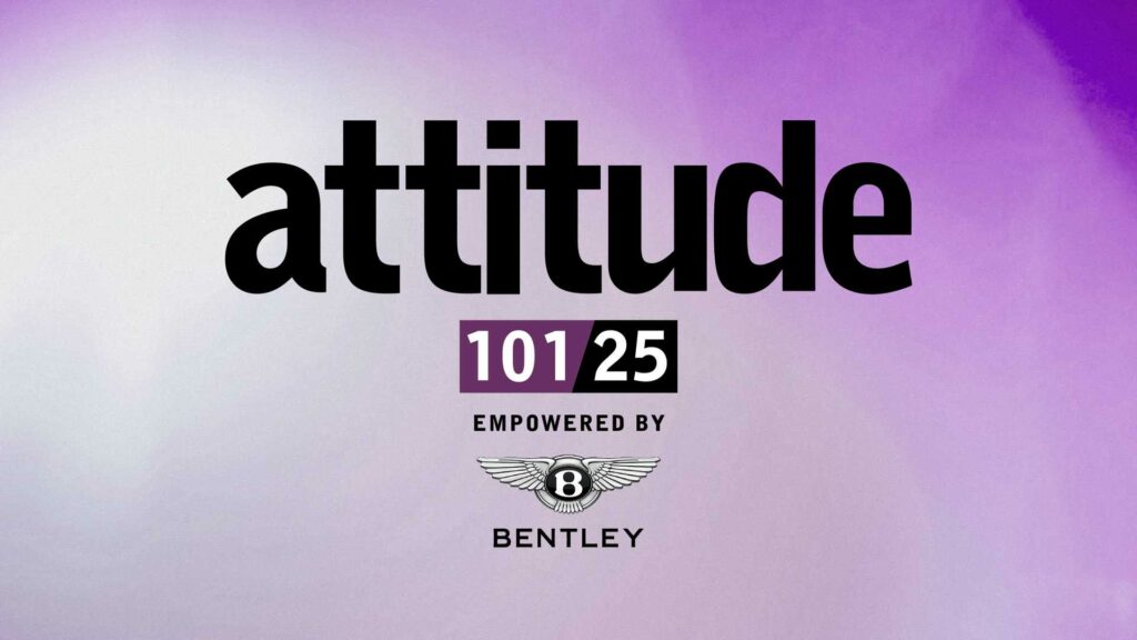 A graphic with a purple background saying Attitude 101 25 on it