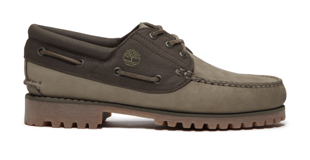 Timberland two tone boat shoe in brown and beige 