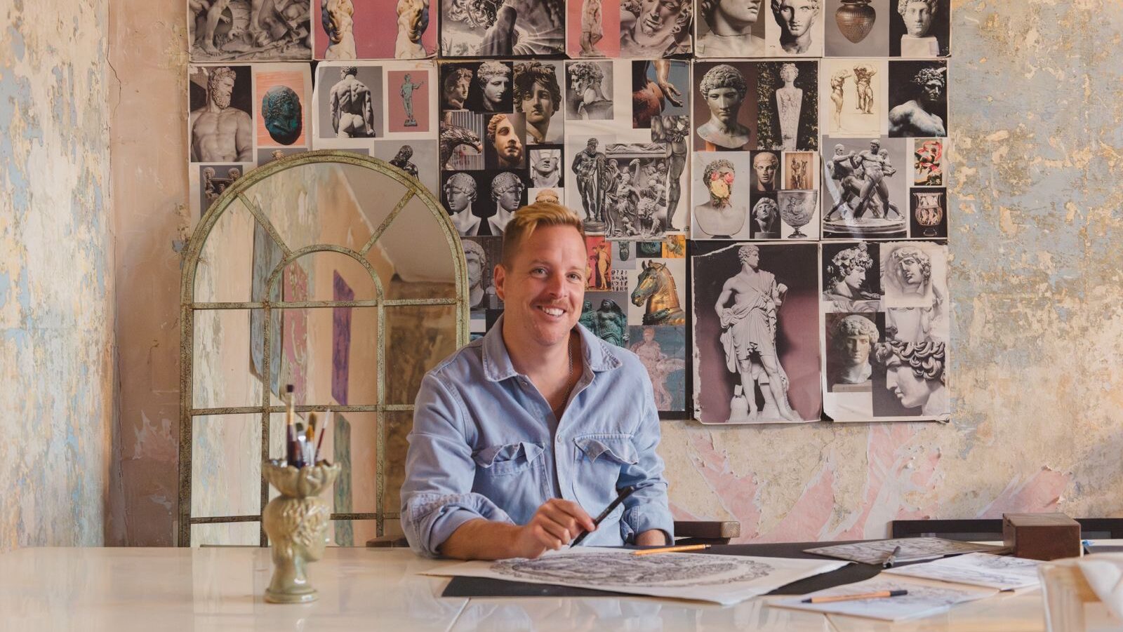 Mark Mann in his studio - photo by Marie-Laurence Boisvert