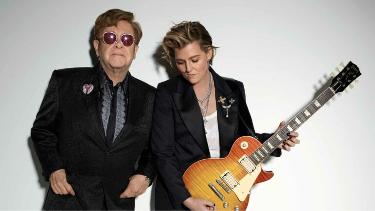 Elton John and Brandi Carlile shot for their joint album Who Believes in Angels?