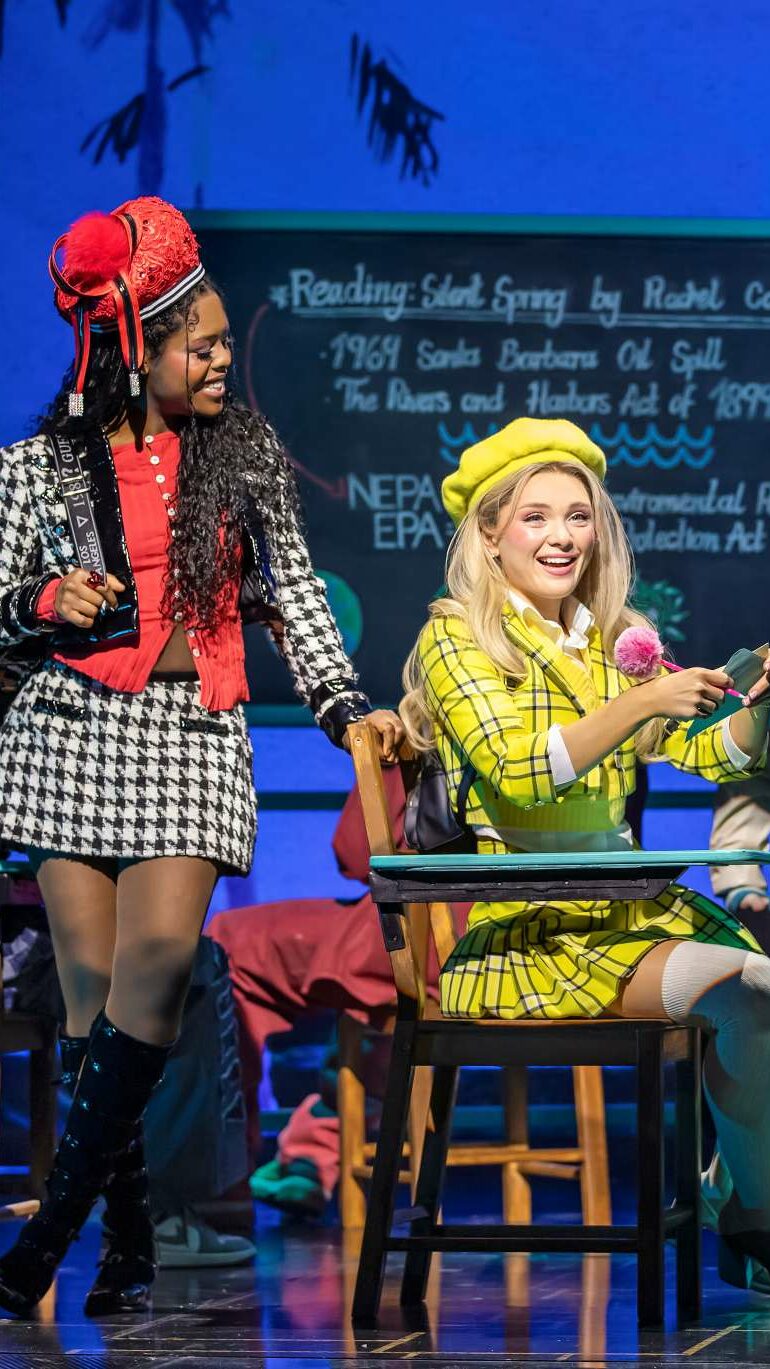 Cast of Clueless The Musical performing onstage