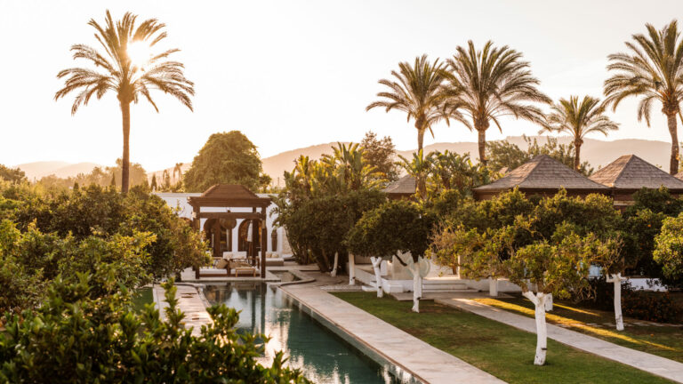 The stunning grounds of Atzaro Agroturismo Hotel in the north of Ibiza.