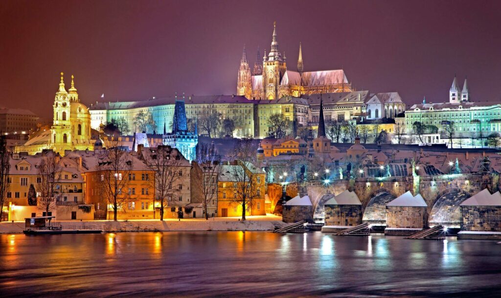 Night scene of Prague